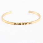 Quotes Letter Bracelet Bangle – 304 Stainless Steel-Bijou Crush