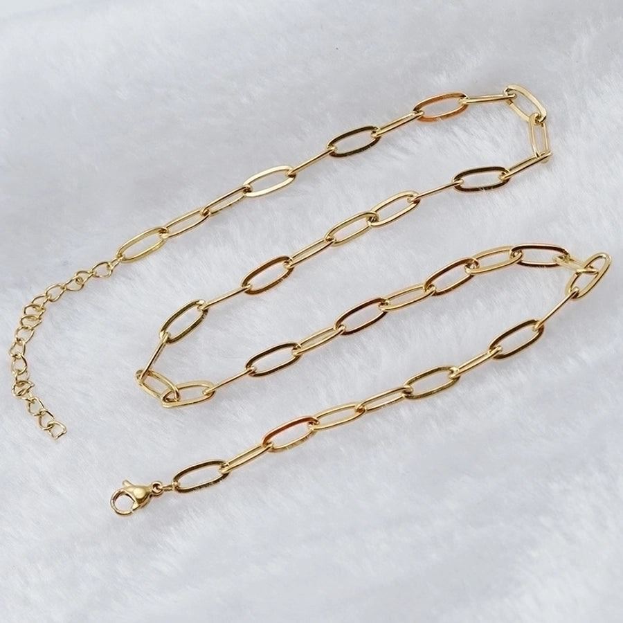 Geo Glam Necklace – 304 Stainless Steel with 18K Gold-Plated Shine-Bijou Crush