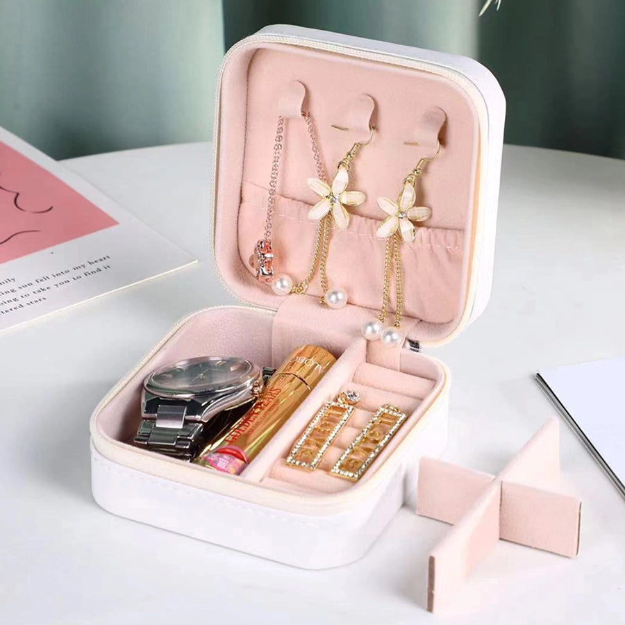 Simple Style Solid Color Leather Jewelry Boxes-Bijou Crush