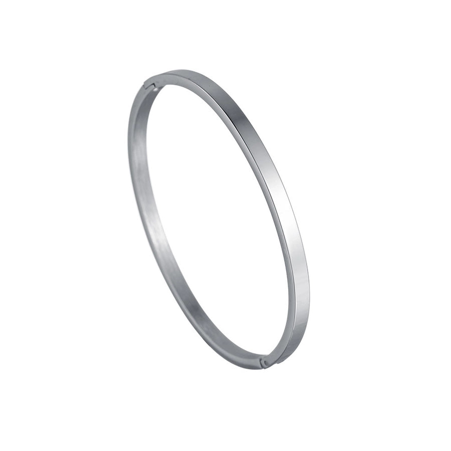 Simple Style Geometric Solid Color 304 Stainless Steel Gold Plated Bangle-Bijou Crush