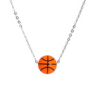 Simple Style Basketball 304 Stainless Steel Silica Gel Pendant Necklace-Bijou Crush