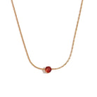Classic Round Zircon Necklace in 18K Gold-Plated 304 Stainless Steel-Bijou Crush