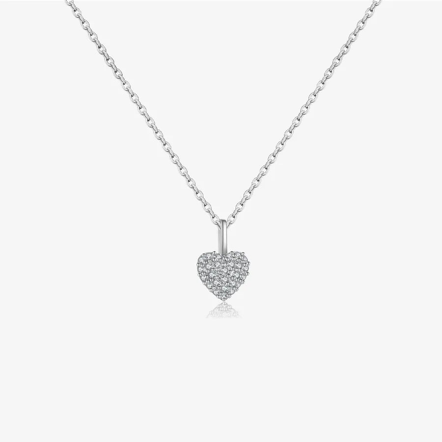 925 Sterling Silver Zircon Geometric Pendant Necklace-Bijou Crush