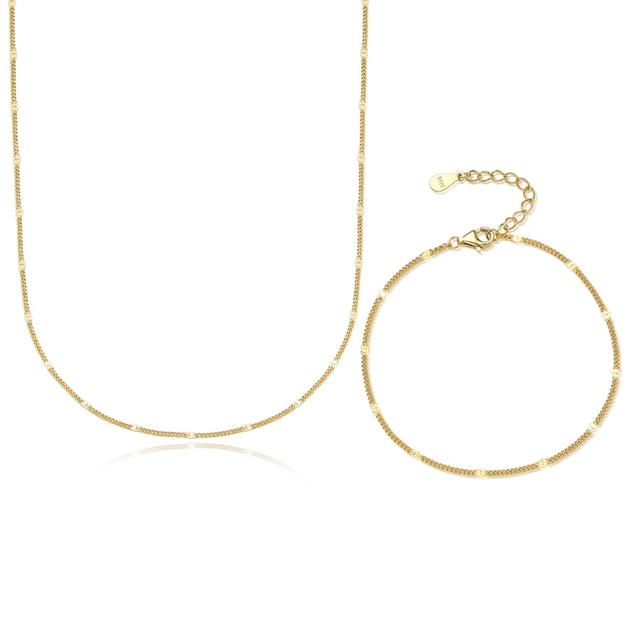 925 Sterling Silver Long-Lasting Plated Solid Color Bracelets Necklace-Bijou Crush