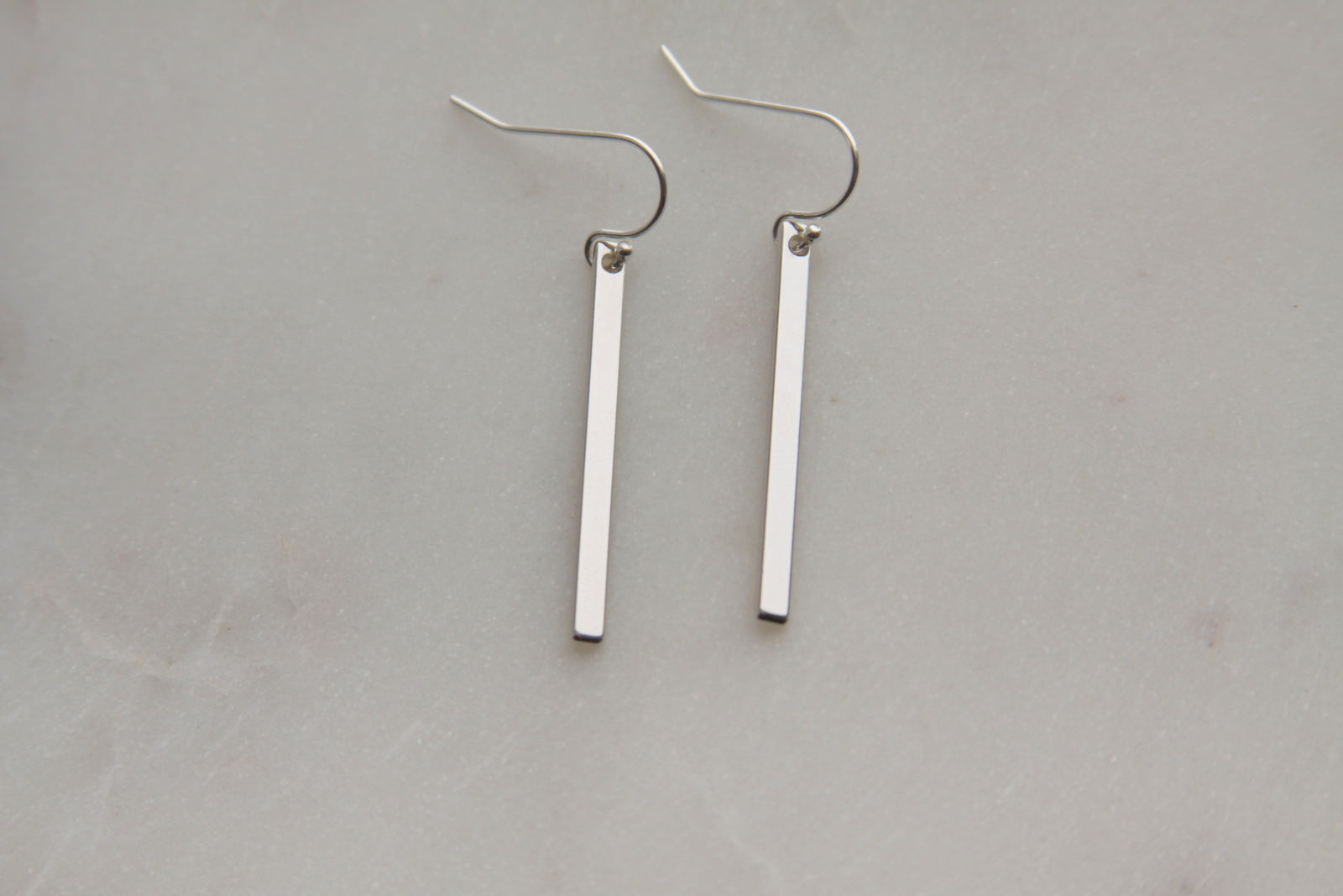 Silver Stick Earrings-Bijou Crush